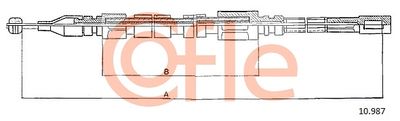 10987 COFLE Тросик, cтояночный тормоз