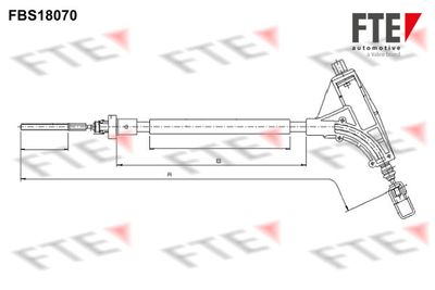 FBS18070 FTE Тросик, cтояночный тормоз