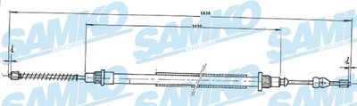 C0744B SAMKO Тросик, cтояночный тормоз