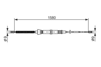 1987477806 BOSCH Тросик, cтояночный тормоз