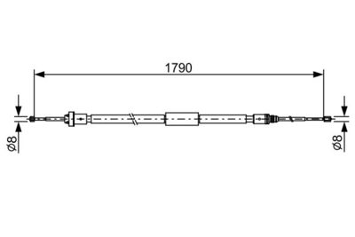 1987482495 BOSCH Тросик, cтояночный тормоз