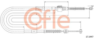 171447 COFLE Тросик, cтояночный тормоз