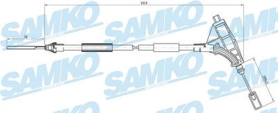 C0641B SAMKO Тросик, cтояночный тормоз