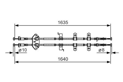 1987482054 BOSCH Тросик, cтояночный тормоз