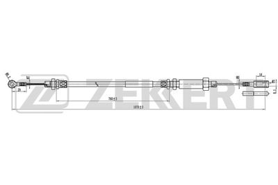 BZ1033 ZEKKERT Тросик, cтояночный тормоз