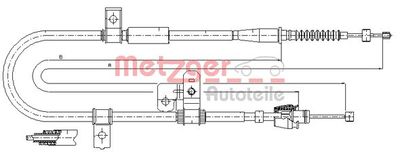 172524 METZGER Тросик, cтояночный тормоз