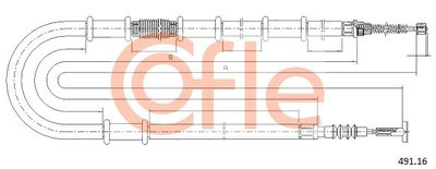 49116 COFLE Тросик, cтояночный тормоз