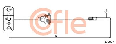 172277 COFLE Тросик, cтояночный тормоз