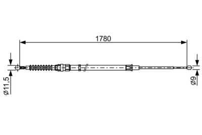 1987482458 BOSCH Тросик, cтояночный тормоз