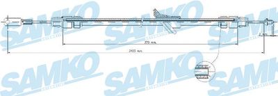 C0982B SAMKO Тросик, cтояночный тормоз