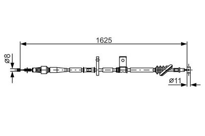 1987482094 BOSCH Тросик, cтояночный тормоз