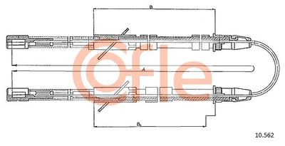 10562 COFLE Тросик, cтояночный тормоз