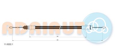 1102221 ADRIAUTO Тросик, cтояночный тормоз