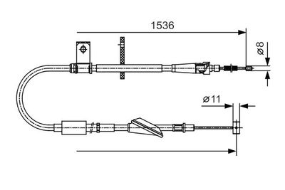 1987482137 BOSCH Тросик, cтояночный тормоз