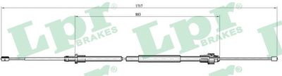 C0998B LPR Тросик, cтояночный тормоз