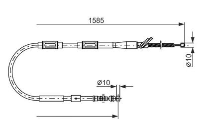 1987477413 BOSCH Тросик, cтояночный тормоз