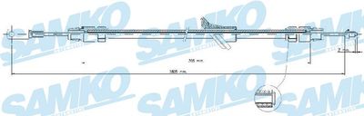 C1695B SAMKO Тросик, cтояночный тормоз
