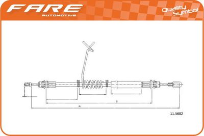 18276 FARE SA Тросик, cтояночный тормоз