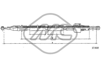 83920 Metalcaucho Тросик, cтояночный тормоз