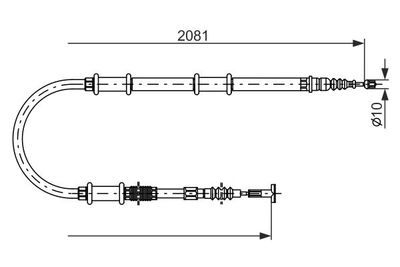 1987482181 BOSCH Тросик, cтояночный тормоз