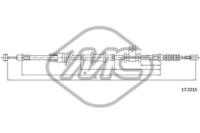 82275 Metalcaucho Тросик, cтояночный тормоз