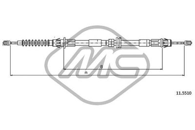 81801 Metalcaucho Тросик, cтояночный тормоз