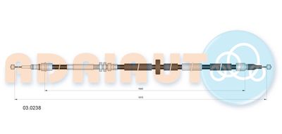 030238 ADRIAUTO Тросик, cтояночный тормоз
