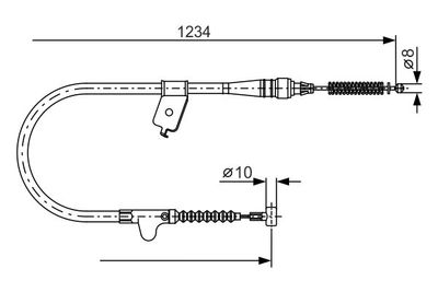 1987477816 BOSCH Тросик, cтояночный тормоз