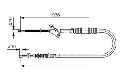 1987482111 BOSCH Тросик, cтояночный тормоз