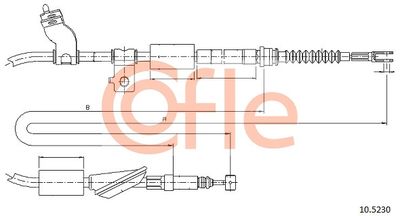 105230 COFLE Тросик, cтояночный тормоз
