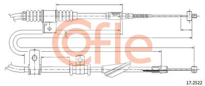 172522 COFLE Тросик, cтояночный тормоз