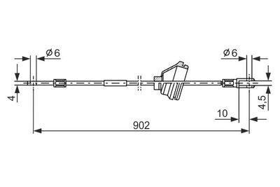 1987477349 BOSCH Тросик, cтояночный тормоз