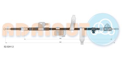5202412 ADRIAUTO Тросик, cтояночный тормоз