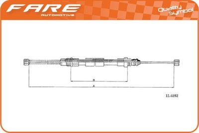 18831 FARE SA Тросик, cтояночный тормоз