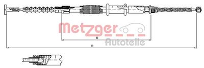 2411 METZGER Тросик, cтояночный тормоз