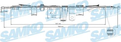 C1283B SAMKO Тросик, cтояночный тормоз