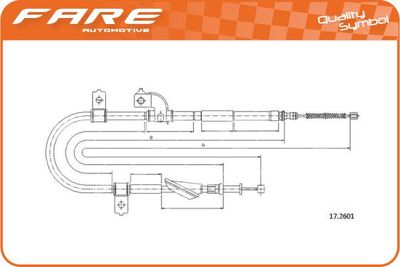 18969 FARE SA Тросик, cтояночный тормоз