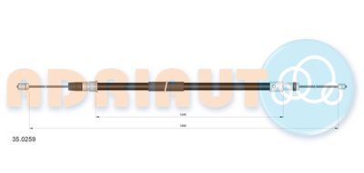 350259 ADRIAUTO Тросик, cтояночный тормоз