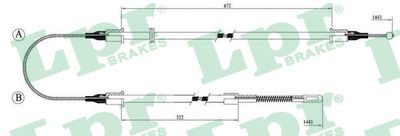 C1342B LPR Тросик, cтояночный тормоз