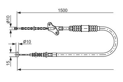 1987482171 BOSCH Тросик, cтояночный тормоз