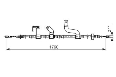 1987482842 BOSCH Тросик, cтояночный тормоз