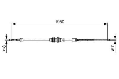 1987482785 BOSCH Тросик, cтояночный тормоз