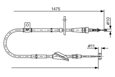 1987482211 BOSCH Тросик, cтояночный тормоз