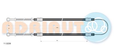 110239 ADRIAUTO Тросик, cтояночный тормоз