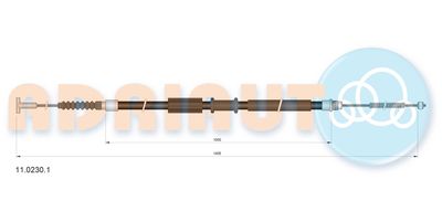 1102301 ADRIAUTO Тросик, cтояночный тормоз