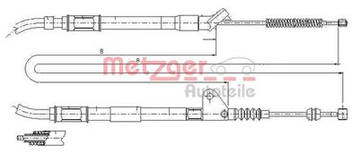 171416 METZGER Тросик, cтояночный тормоз