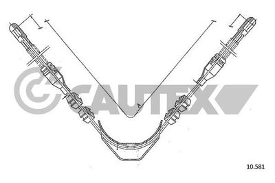 761951 CAUTEX Тросик, cтояночный тормоз