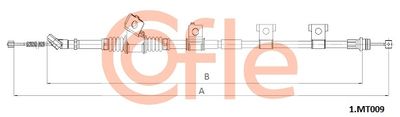 1MT009 COFLE Тросик, cтояночный тормоз
