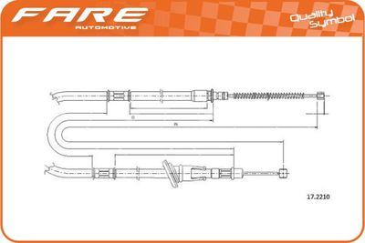 18496 FARE SA Тросик, cтояночный тормоз