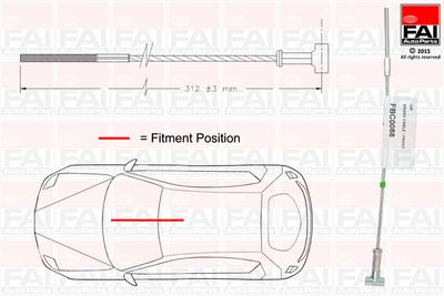 FBC0088 FAI AutoParts Тросик, cтояночный тормоз